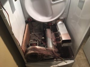 Dryer repairs due to excessive lint in the trap